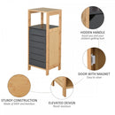 Bamboo 4-Tier Narrow Bathroom Cabinet Grey