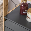 Bamboo 4-Tier Narrow Bathroom Cabinet Grey