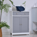 kleankin MDF 2-Drawer Bathroom Cabinet Bathroom Freestanding Cabinet Grey