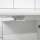 Kleankin 60x60cm Under-Sink Storage Cabinet W/ Adjustable Shelf Handles Drain Hole Bathroom Cabinet Space Saver Organizer White Handle