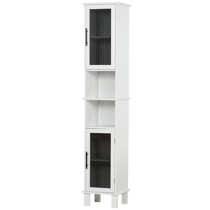 HOMCOM Bathroom Cabinet White/Black