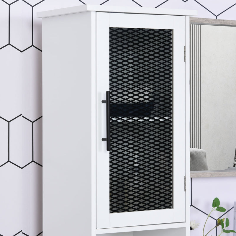 HOMCOM Bathroom Cabinet White/Black