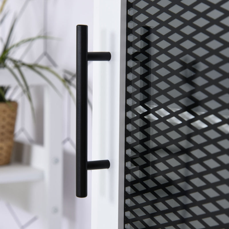 HOMCOM Bathroom Cabinet White/Black
