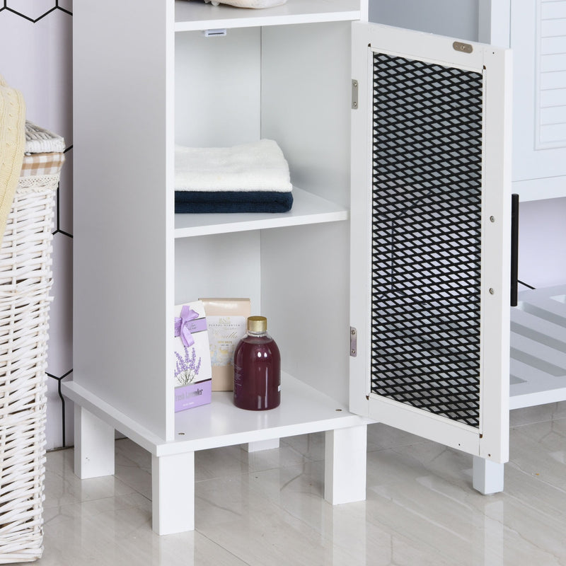 HOMCOM Bathroom Cabinet White/Black