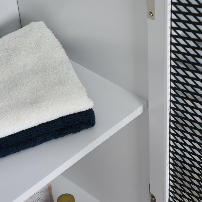 HOMCOM Bathroom Cabinet White/Black