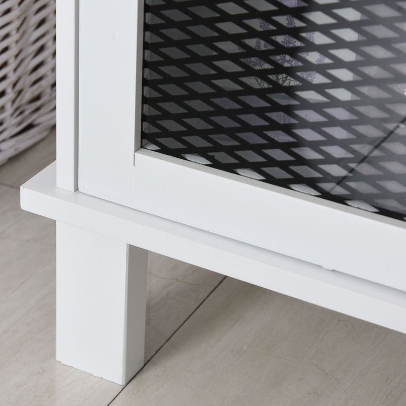 HOMCOM Bathroom Cabinet White/Black