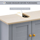 Kleankin Bathroom Under Sink Cabinet, Bathroom Vanity Unit, Pedestal Under Sink Design, Storage Cupboard With Adjustable Shelf, Grey Double Door