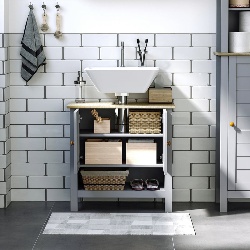 kleankin Bathroom Under Sink Cabinet Bathroom Vanity Unit Pedestal U