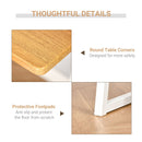 Home Office Computer Desk with 3-Tier Storage Shelves Study Writing Table Workstation for Small Space Natural w/