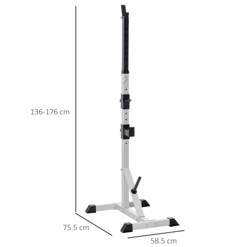 Weights Bar Barbell Rack Squat Stand Adjustable Portable Weight Lifting Suitable For Home Gym Training Work Out
