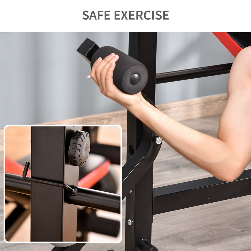 Steel Multi-Function Adjustable Weight Training Bench Gym Fitness Lifting Bench Workout Station