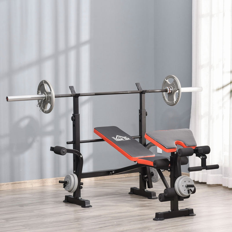 Steel Multi-Function Adjustable Weight Training Bench Gym Fitness Lifting Bench Workout Station