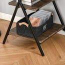 Computer Desk with Shelves, Wood Grain Writing Desk with 2-Tier Storage Shelves Home Office Desk Study Table Work Desk Corner Desk, Brown