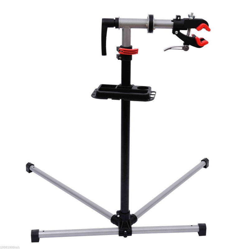 HOMCOM Adjustable Bicycle Repair Stand Tool Display Silvery Grey