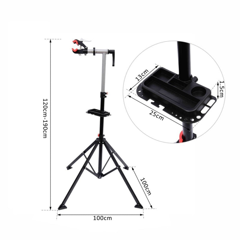 HOMCOM Adjustable Bicycle Repair Stand - Black