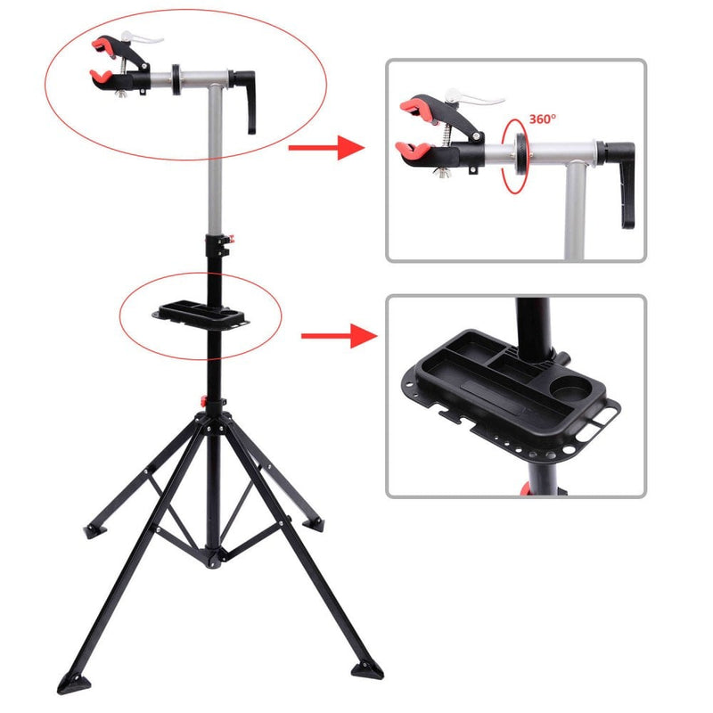 HOMCOM Adjustable Bicycle Repair Stand - Black