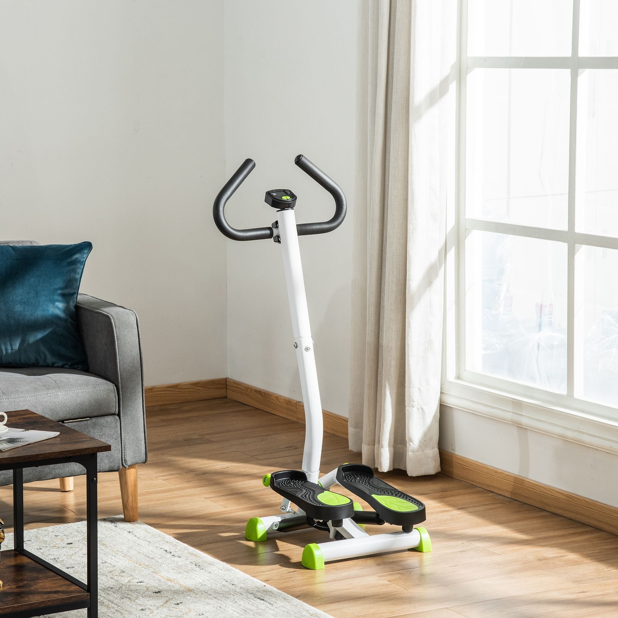 Adjustable Stepper Aerobic Ab Exercise Fitness Workout Machine with LC