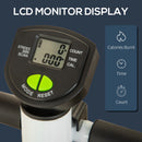 Adjustable Stepper Aerobic Ab Exercise Fitness Workout Machine with LCD Screen & Handlebars, White