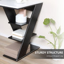 Computer Desk, Home Office Desk, Writing Table, 120x60x75.5cm Laptop Workstation with 6 Open Shelves for Adults and Kids, White and Black Storage