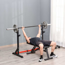 Barbell Rack Squat Dip Stand Weight Lifting Bench Press Home Gym Adjustable Multi-Use Station Fitness Workout Equ 121-171cm
