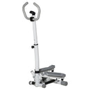 Adjustable Twist Stepper Aerobic Ab Exercise Fitness Workout Machine W/ Elastic Bands, LCD Screen, Height Adjust Handlebars For Home Gym