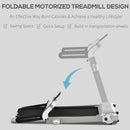 HOMCOM Folding Treadmill Electric Motorised 46cm Mat Running Machine w/ LED Display, USB Port