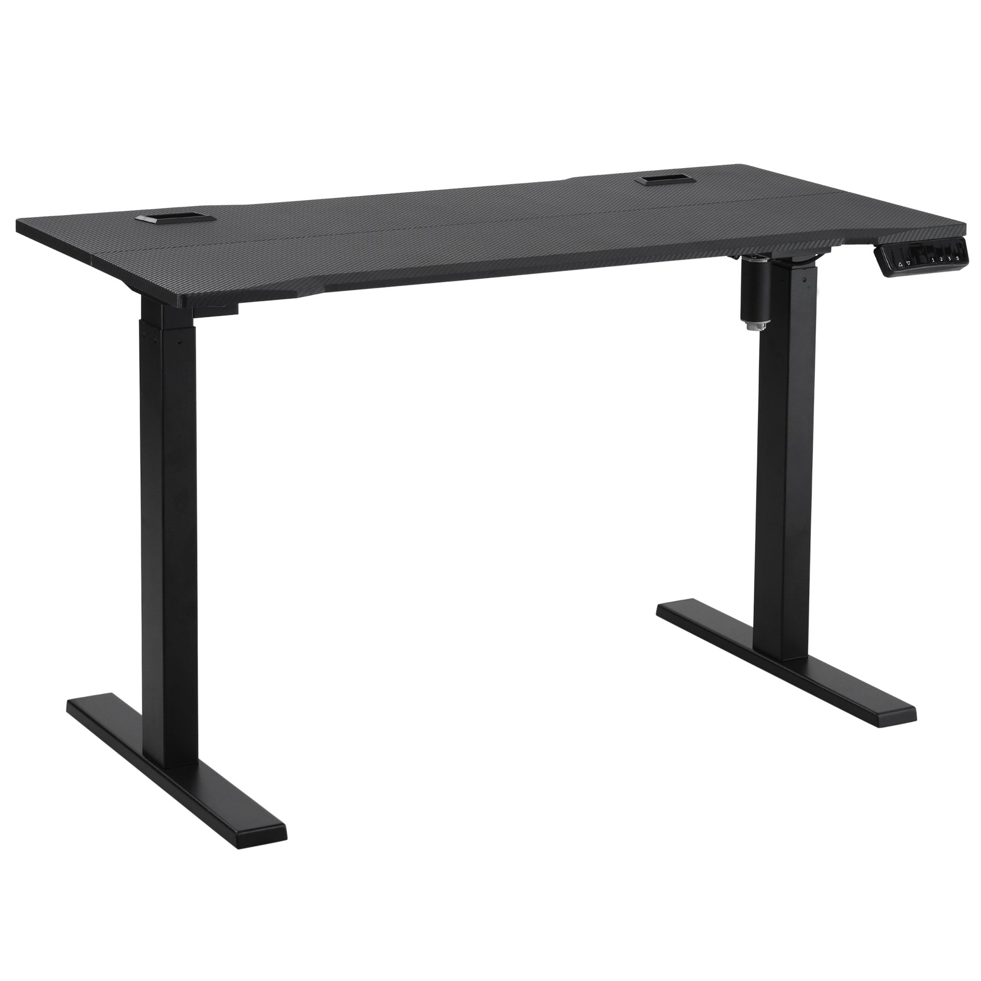 Vinsetto Electric Height Adjustable Standing Desk - 140cm X 70cm, 4 Memory Settings, Anti-Collision, Black & Teak 4 thumbnail image