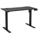 Vinsetto Electric Height Adjustable Standing Desk, 120-ácm x 60-ácm Memory Preset Stand Up Workstation for Home, Office, Black Sit Table Office