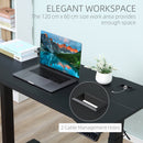 Vinsetto Electric Height Adjustable Standing Desk, 120-ácm x 60-ácm Memory Preset Stand Up Workstation for Home, Office, Black Sit Table Office