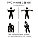 25kg 2 IN 1 Adjustable Dumbbells Weight Set, Dumbbell Hand Weight Barbell for Body Fitness, Lifting Training for Home, Office, Gym, Black Set Fitness