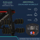 Adjustable Sit-Up Bench, Core Workout Abdominal Strength Building, Foldable Design w/ Bands for Home Gym Exercise Black Bench Building