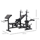 Multi-Position Olympic Home Gym Weight & Bar Rack w/ Chest Fly & Preacher Curls