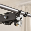 Exercise Pulley Machine Power Tower with Adjustable Seat Multiple Cable Positions for Strengthening Muscle Groups Cables