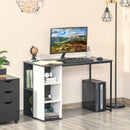 Home Office Computer Desk with Storage Shelves Study Writing Table Workstation, Grey