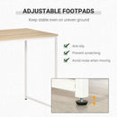 Home Office Computer Desk with Storage Shelves Study Writing Table Workstation, Oak Tone w/ Workstation