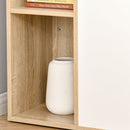 Home Office Computer Desk with Storage Shelves Study Writing Table Workstation, Oak Tone w/ Workstation