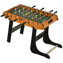 HOMCOM Folding Foosball Gaming Table Mini Football Soccer Table for Family Fun Kids Toy Indoor Play Sports Table