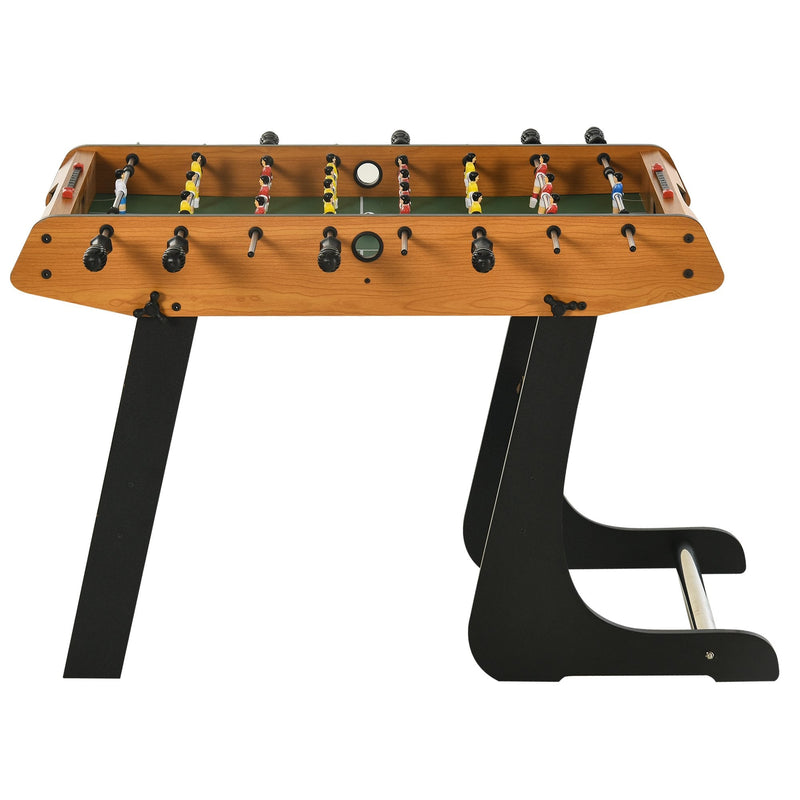 HOMCOM Folding Foosball Gaming Table Mini Football Soccer Table for Family Fun Kids Toy Indoor Play Sports Table