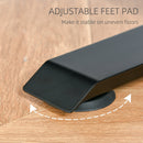 Vinsetto Height Adjustable Electric Standing Desk with 4 Automatic Memory Preset 140cm x 70cm Tabletop Stand Up Desk for Home Office (Black Frame + Teak Desktop) Black