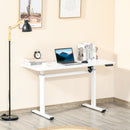Vinsetto Electric Height Adjustable Standing Desk with Large Desktop for Home Office - White