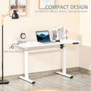 Vinsetto Electric Height Adjustable Standing Desk with Large Desktop for Home Office - White