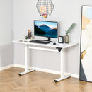 Vinsetto Electric Height Adjustable Standing Desk with Large Desktop for Home Office - White