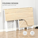 L-Shaped Computer Desk, Folding Home Office Corner Desk Study Workstation Table with 2 Shelves, Oak Tone L-Shape w/ Shelves for