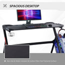 HOMCOM Gaming & Computer Desk - Black