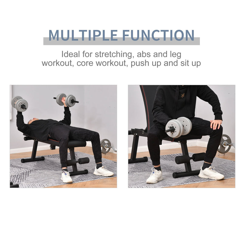 Multifunctional Sit Up Dumbbell Bench Adjustable Backpad Foldable Exercise Machine for Home, Office and Gym, Black Home