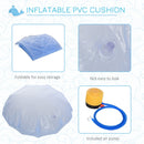 Outsunny Kids Pod Swing Seat Sensory Hammock Children Hanging Chair with 100% Cotton Canvas Hardware for Indoor and Outdoor Use Blue