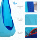 Outsunny Kids Pod Swing Seat Sensory Hammock Children Hanging Chair with 100% Cotton Canvas Hardware for Indoor and Outdoor Use Blue
