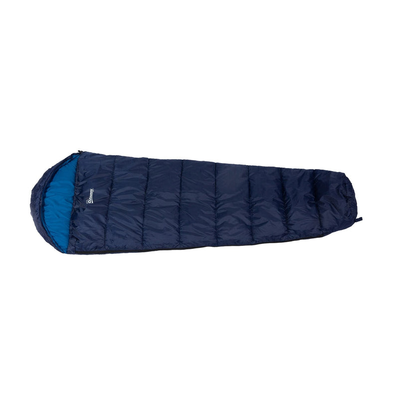Outsunny Single Mummy Sleeping Bag Envelope Sleeping Bag 3 Season for Adults Warm Lightweight for Camping Hiking Outdoor, Blue, 210 x 75 x 5 cm Outdoor 5cm