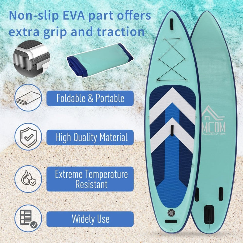 HOMCOM Inflatable Stand Up Paddle Board Kayak Conversion Kit SUP Accessories Carry Bag