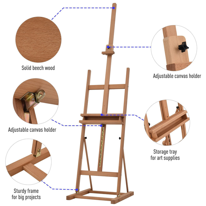 Vinsetto H-Frame Wooden Studio Easel